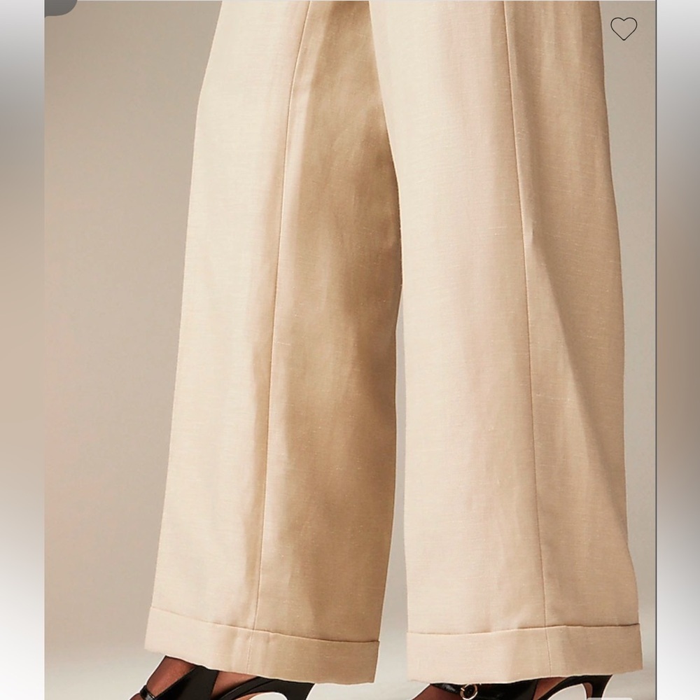 Jcrew Double-breasted blazer & cuffed wide leg pants, herringbone, NWT, size 14 - Picture 11 of 13